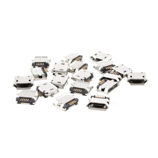 NA 20 Pieces Micro USB Type B Female Female 180 Degrees 5-pin SMD SMT Welding Jack 